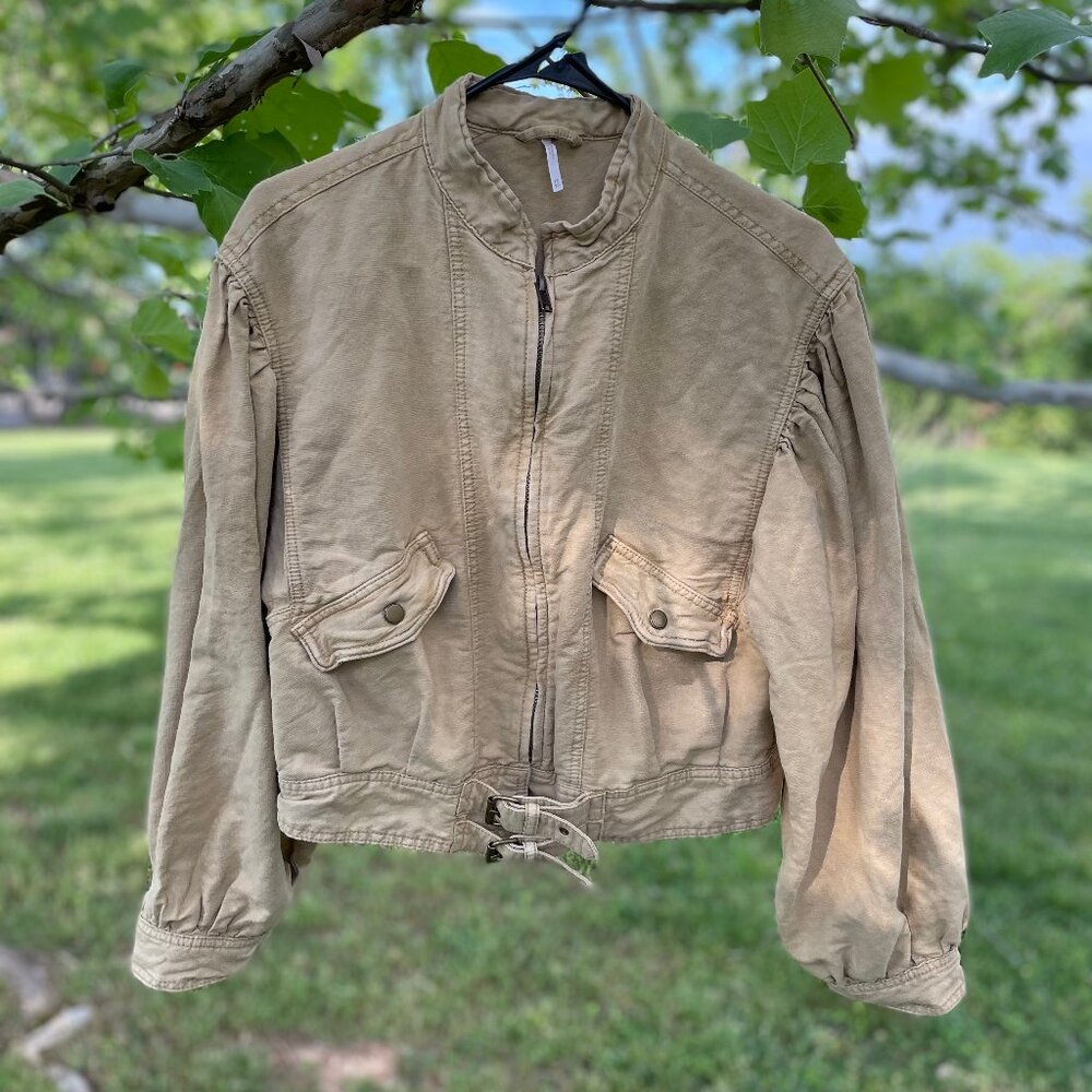 Free People Lightwieght Cropped Bomber
